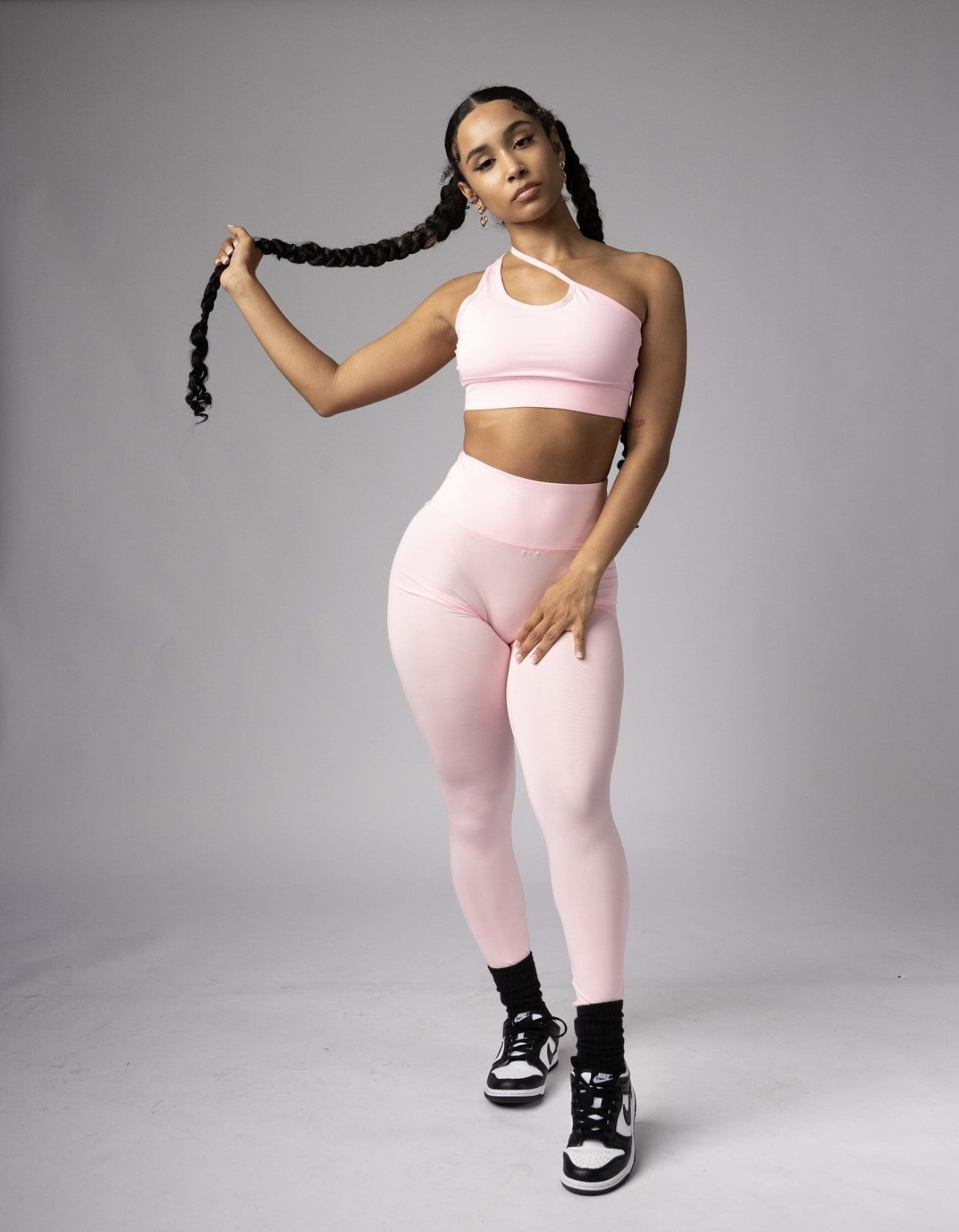 BLUSH ASYMETRIC SET